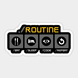 Eat Sleep Code Repeat Developer Routine Sticker